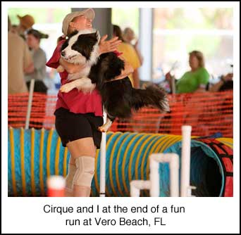 Lynn & Cirque at the end of a run at Vero Beach, FL